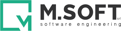 M.SOFT logo bianco